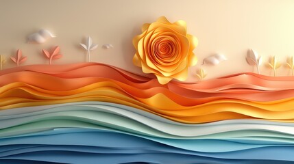 Organic Orange Waves: Abstract Colored Texture Background