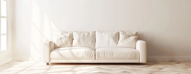 Minimalist Living Room with White Sofa