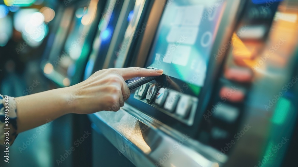 Ticket Machine Using Ticket Vending Machine: Convenient self-service machines allowing ...