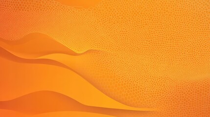 Wall Mural - Bright orange backdrop with unique hexagonal dot pattern and soft waves, ideal for modern banners and graphic projects.