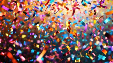 Sticker - Celebration Party Background - New Year Party - Confetti - AI Generated