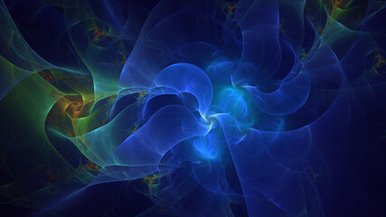 Poster - 3D manual rendering abstract fractal polygon background. Its not AI Generatd illustration.