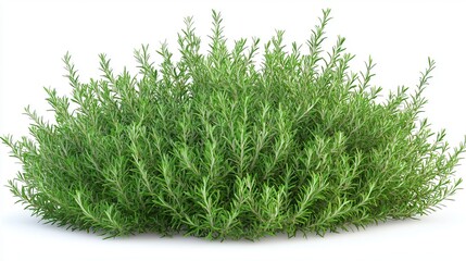 rosemary bush on white background