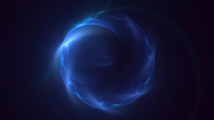 Poster - 3d manual rendering abstract circle light background. its not ai generatd illustration.