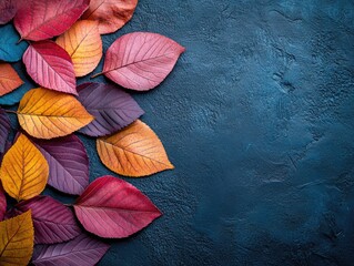 Colorful autumn leaves forming a beautiful fall background