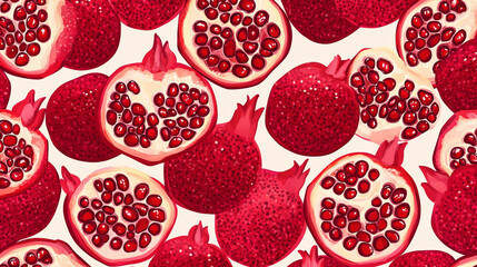 Wall Mural - Pomegranate garnet fruit background