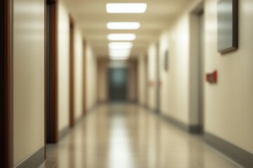 Wall Mural - blur image background of corridor in hospital or clinic image