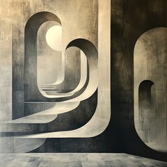 Canvas Print - Concrete Labyrinth