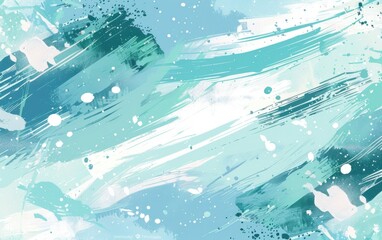 Sticker - Abstract Blue and White Watercolor Background