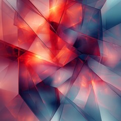 Canvas Print - Red  Blue Abstract