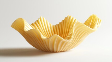 Modern 3D Fresh Pasta Bowl with Unique Design on Inclined White Background