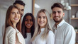© Mahemud - Group of business workers smiling happy and confident. Posing together with a smile on face looking at the camera, young beautiful woman with crossed arms at the office