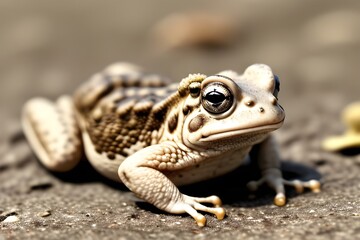 Wall Mural - Cute Toad Isolated on White Background