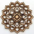 © Eva - wood laser cut mandala on white background