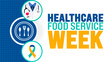 © Neelrong - healthcare food service week background or banner design template is observed every year in October. Holiday concept. Template for card, poster, placard, template. eps 10