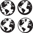 © Furqan - Globe silhouette, Globe icon, Globe vector,