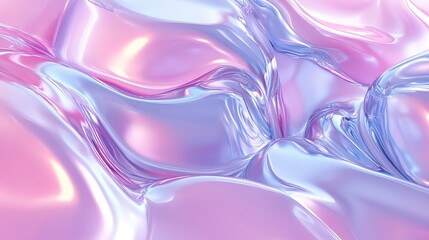 Sticker - Soft Pink and Blue Fluid Abstract Background