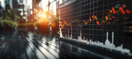 Aufkleber - Trading Theme, Forex Charts. Generative AI.