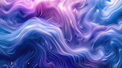Aufkleber - Abstract background with vibrant shades of blue, purple, and silver, representing mental clarity, focus, and cognitive health. Generative AI.