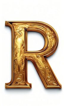golden font letter R