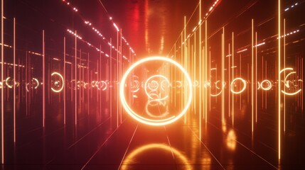 Aufkleber - Illuminating Innovation. Dynamic Light Installation Representing Breakthrough Ideas