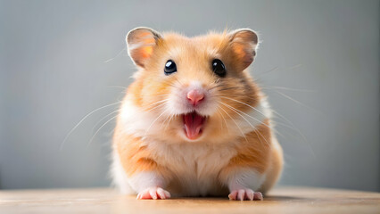 Passionate hamster showing excitement and energy in its movements, hamster, mouse, rodent, pet, furry, small animal, energetic