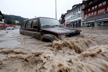 Flash floods inundate cities , The impact of global warming, Generative AI