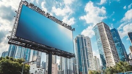 Wall Mural - a large billboard in a city 