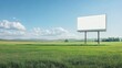 © Thanthara - Summer day mockup of outdoor billboard banners in green field perfect for advertising