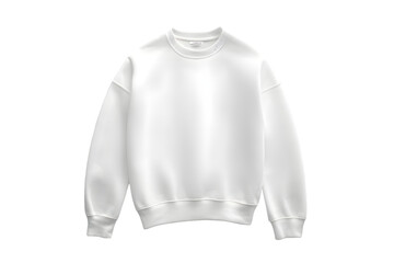 White sweatshirt mockup isolated on transparent background