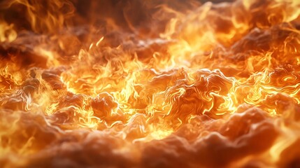 Poster - Dynamic flame texture creating a vivid display of bright, warm fire elements, perfect for artistic or thematic backgrounds.