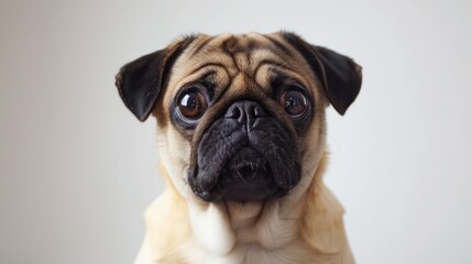 Wall Mural - Adorable Pug Portrait