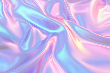 Poster - Smooth satin fabric flowing and forming soft folds