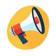 © Usman - Simple megaphone icon, A megaphone for marketing and announcements, png, transparent background.