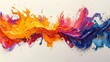 © Abdul - Dynamic splash of colorful paint a white canvas creating a vibrant piece of art