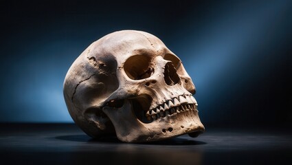 Skull, Bones, Man, Death, Teeth, Illustration