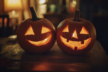 Poster - LGBT Couples Enjoying Pumpkin Carving Together This Halloween  