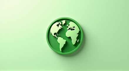 green globe with leaves