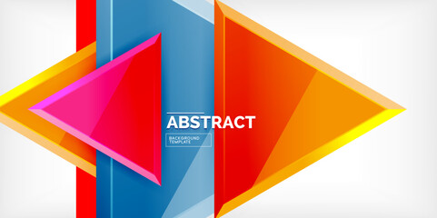 Poster - Triangle glass shapes geometric abstract background. Vector Illustration For Wallpaper, Banner, Background, Card, Book Illustration, landing page