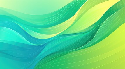 Poster - Abstract wavy striped background in various shades of green Ideal template for blog designs posters social media and other creative projects Vector illustration