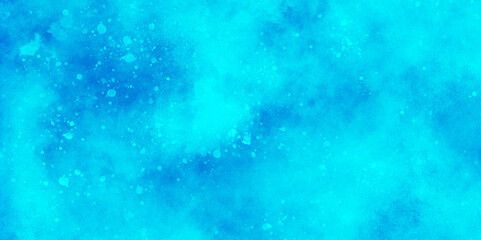 Wall Mural - light blue bokeh background for design, beautiful blue watercolor background with glitter particles,
