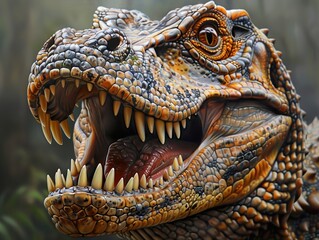 Poster - Close-Up Portrait of a Tyrannosaurus Rex Dinosaur