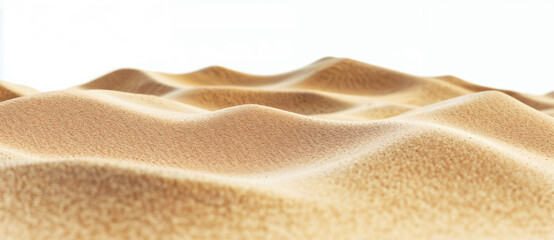 Poster - Closeup of sand dunes with isolated white background