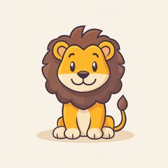 Poster - Cute Cartoon Lion.