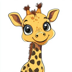 Sticker - Cute Baby Giraffe.