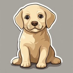 Sticker - Cute Labrador Puppy.