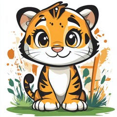 Canvas Print - Cute Tiger Cub.