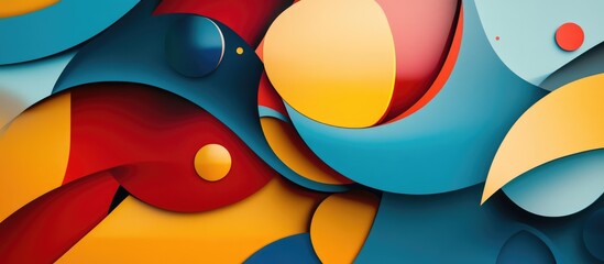 Wall Mural - Abstract design featuring a blend of shapes and colors Artistic representation with a unique visual concept