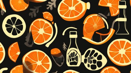 Wall Mural - Orange poison pattern suitable for various web design applications