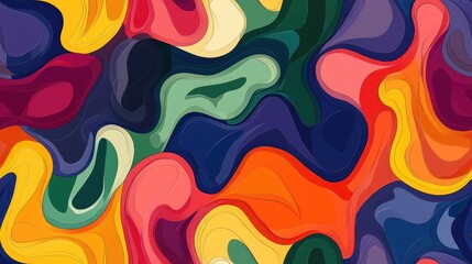 Canvas Print - Abstract seamless color pattern digital illustration